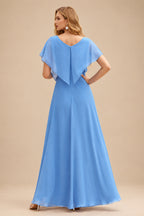 Rutipo Sky Blue V Neck Fitted Short Sequin-Print Homecoming Dress with Glitter