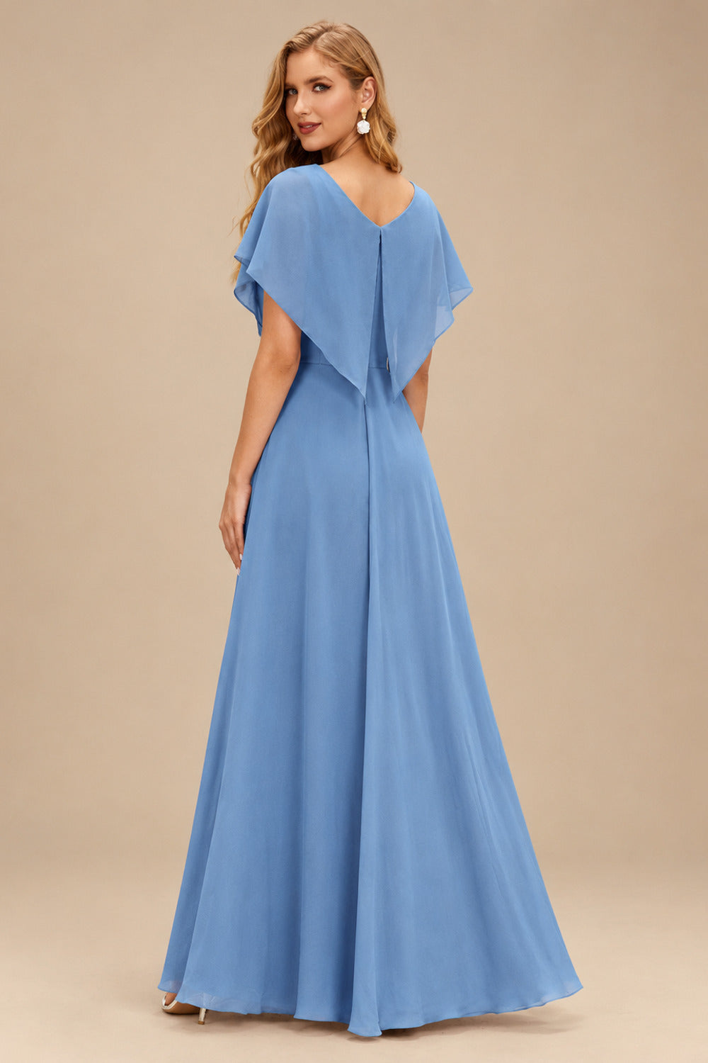 Rutipo Dusty Blue A-line Square Neckline Satin Short/Mini Homecoming Dress