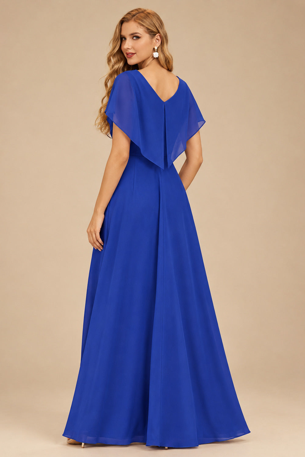 Rutipo Royal Blue A-line Square Neckline Satin Short/Mini Homecoming Dress