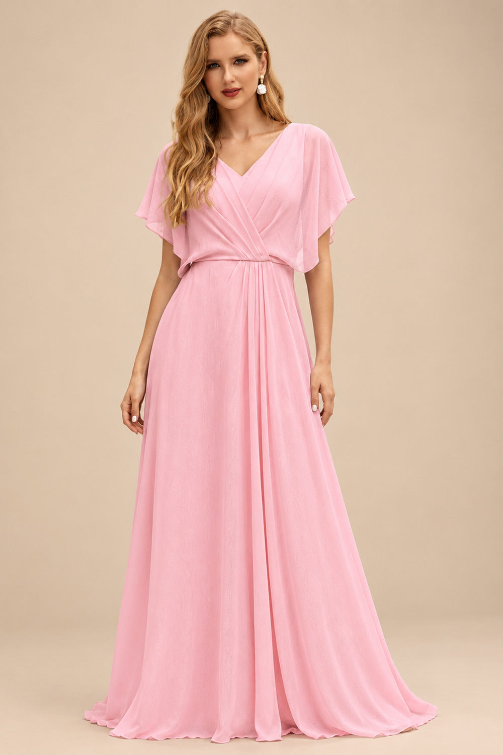 Rutipo Blushing Pink Floral A-line Cowl Neck Pink Floral Print Strapless Ruffle Corset Homecoming Dress
