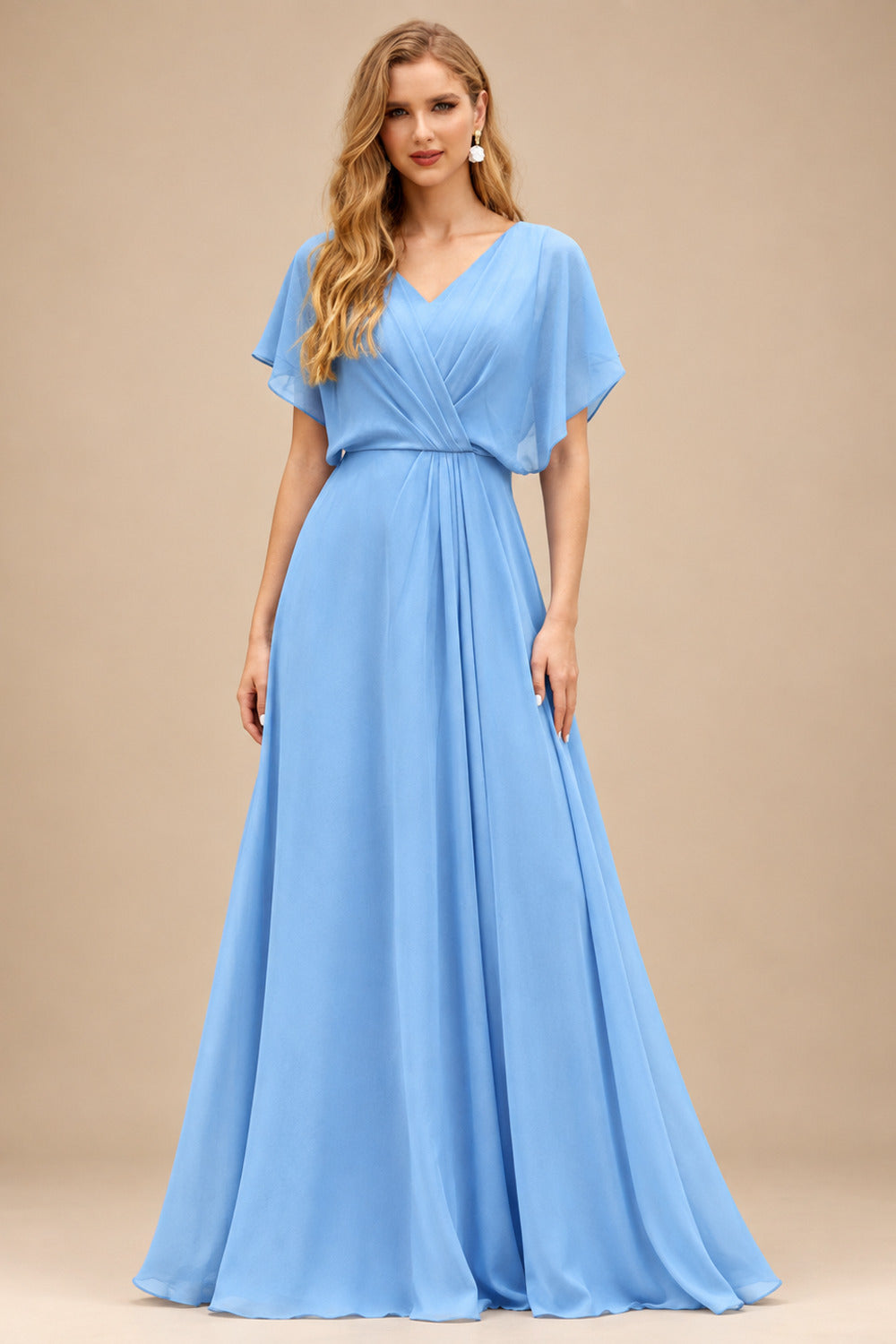 Rutipo Light Blue Floral A-line Strapless Metallic Floral Jacquard Ball Gown Prom Dress with Slit