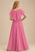 Rutipo Azalea A-line Beaded Corset Layered Ruffle Chiffon Mini Homecoming Dress