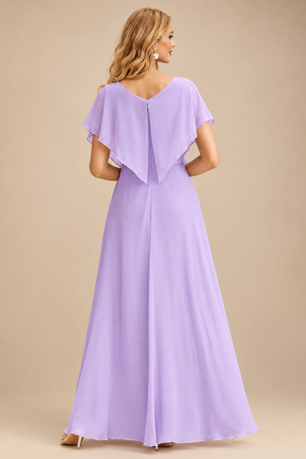 Rutipo Lilac A-line Beaded Corset Layered Ruffle Chiffon Mini Homecoming Dress