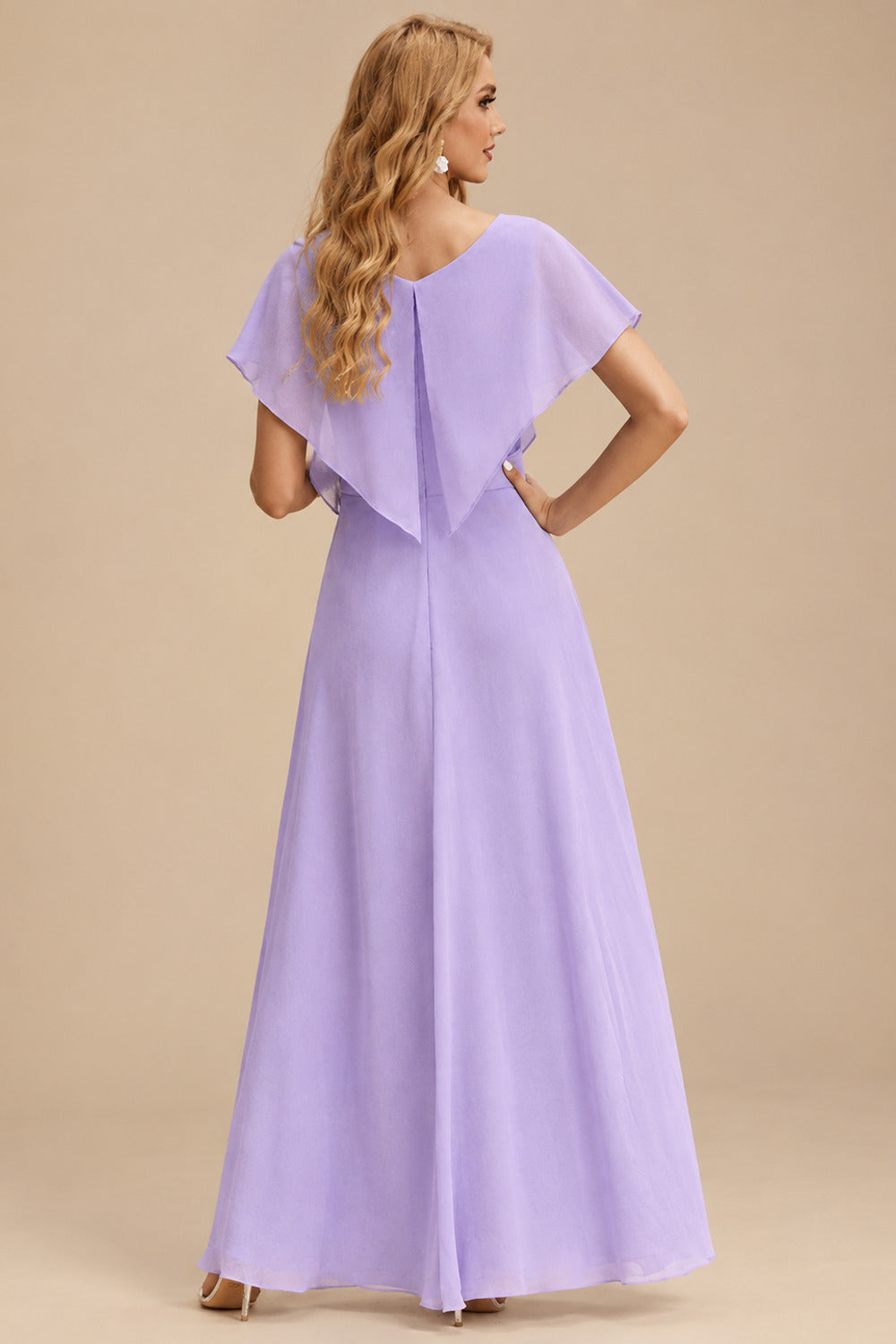 Rutipo Lilac A-line Beaded Corset Layered Ruffle Chiffon Mini Homecoming Dress