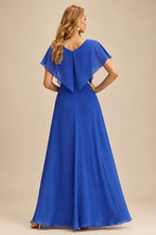 Rutipo Royal Blue Sheath Strapless Ruched Corset Floral Lace Mini Homecoming Dress