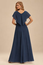 Rutipo Dark Navy A-line Sparkly Strapless Ruched Corset Ruffle Homecoming Dress