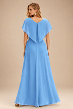 Rutipo Sky Blue A-line Sparkly Strapless Ruched Corset Ruffle Homecoming Dress