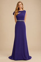 Rutipo As Picture Sheath/Column Asymmetrical Sleeveless Sweep Train Bridesmaid Dresses