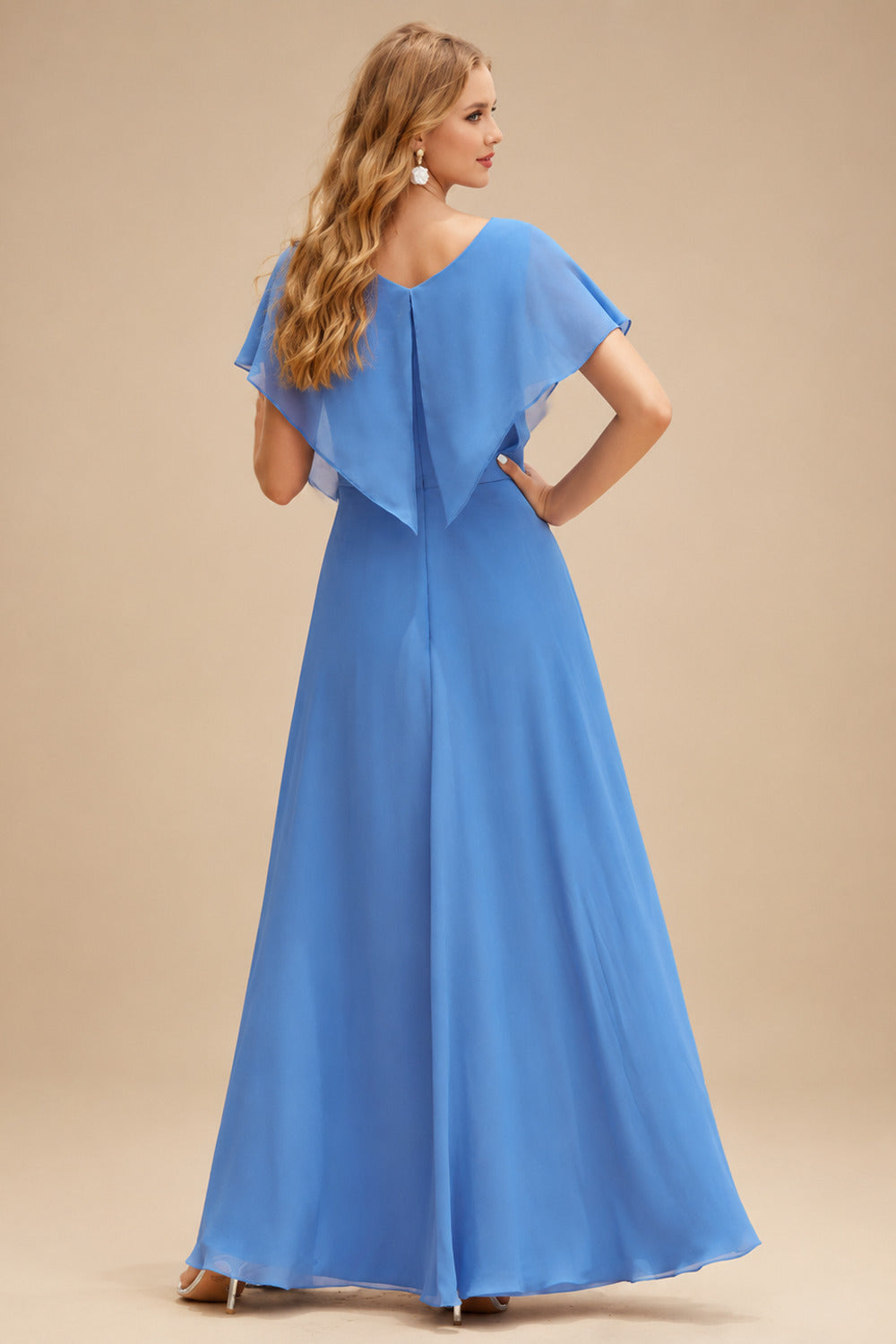 Rutipo As Picture Sheath/Column Asymmetrical Sleeveless Sweep Train Bridesmaid Dresses