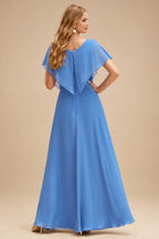 Rutipo As Picture Sheath/Column Asymmetrical Sleeveless Sweep Train Bridesmaid Dresses