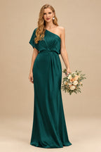 Rutipo Peacock Sheath/Column Asymmetrical Sleeveless Floor-Length Bridesmaid Dresses