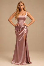 Rutipo As Picture Square Neckline High Slit Evening Dresses