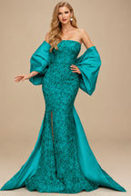 Rutipo Jade Trumpet/Mermaid Off-The-Shoulder Sequined Evening Dresses With Split Front