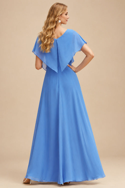 Rutipo As Picture A-Line Satin Pockets Mother Of The Bride Dresses With Cap Shoulder