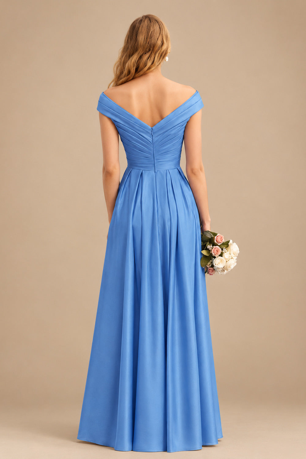 Rutipo As Picture A-Line Satin Pockets Mother Of The Bride Dresses With Cap Shoulder