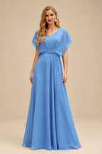 Rutipo As Picture Elegant Pleated One-Shoulder Sleeveless Floor-Length Mother Of The Bride Dresses With Pleated