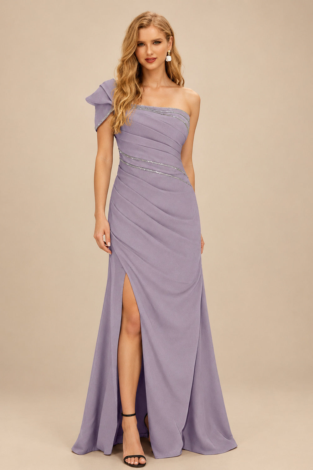 Rutipo As Picture One-Shoulder Sequined Trumpet/Mermaid Mother Of The Bride Dresses