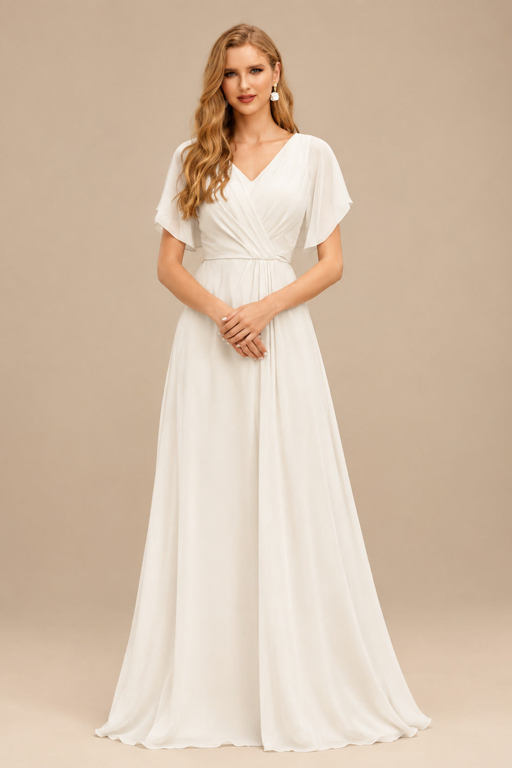 Rutipo Ivory Trumpet/Mermaid High Neck Long Sleeves Lace/Satin Wedding Dresses