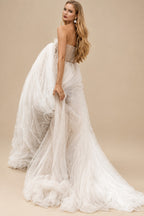Rutipo As Picture Strapless  Tulle A-Line Boho Wedding Dresses
