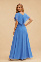 Rutipo As Picture Boho Sequin V-Neck Long Sleeves Sweep Train Wedding Dresses