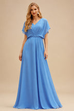 Rutipo As Picture Beach Open Back V-Neck Long Sleeves Wedding Dresses