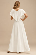Rutipo Ivory A-Line Halter Sleeveless Short/Mini Tulle Wedding Dresses