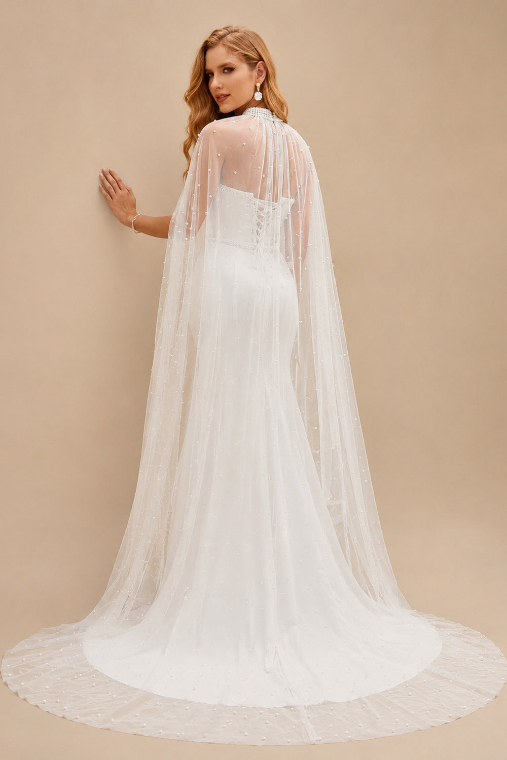 Rutipo Ivory Luxury Sweetheart Mermaid Sweep Train Italian Satin Wedding Dresses With Beading Wrap