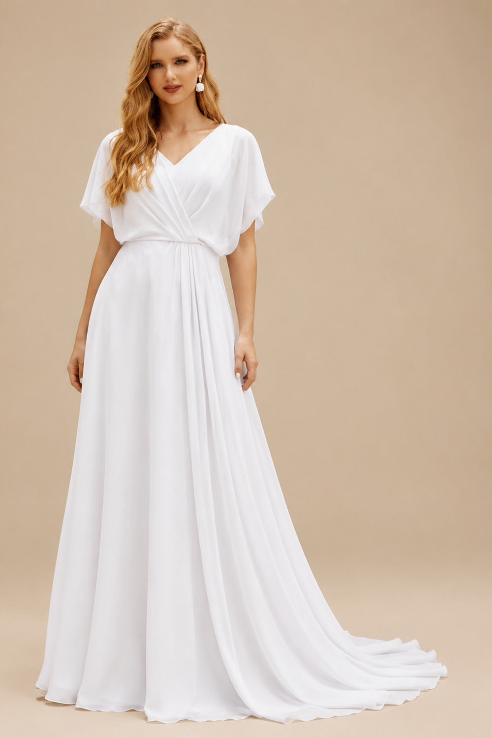Rutipo White Jumpsuit/Pantsuit Off-The-Shoulder Floor-Length Elastic Satin Wedding Dresses