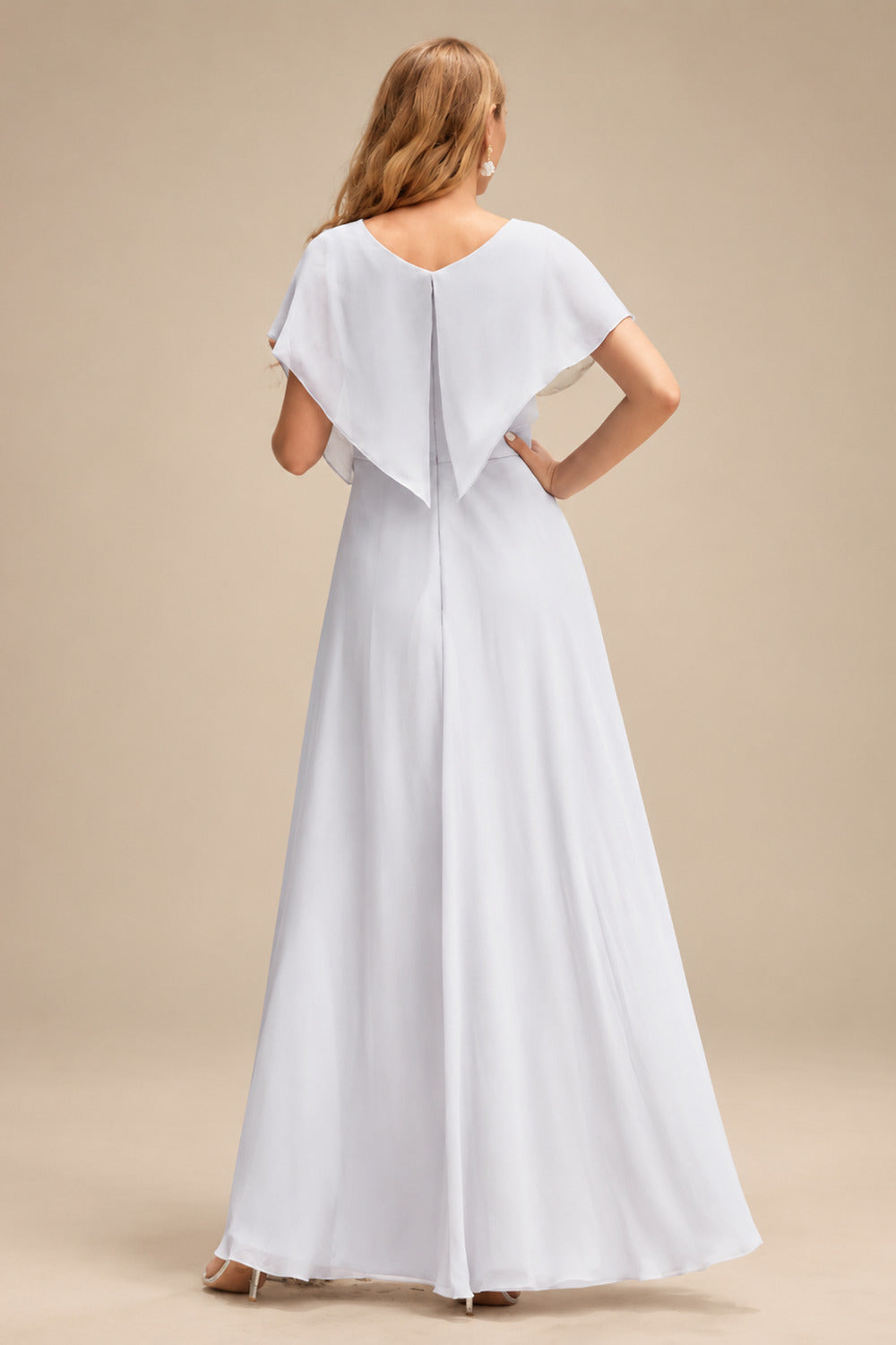Rutipo White Jumpsuit/Pantsuit Off-The-Shoulder Sleeveless Floor-Length Chiffon/Elastic Satin Wedding Dresses