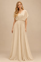 Rutipo Champagne Ball-Gown Sweetheart Sleeveless Royal Satin Wedding Dresses
